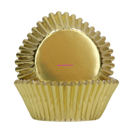 FunCakes kočíčky na muffiny 48ks - Metallic gold ( metalická zlatá)