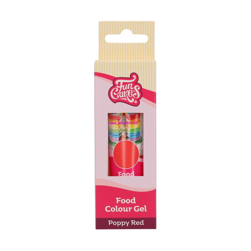 FunCakes gélová farba makovo červená - 30g ( Poppy Red)